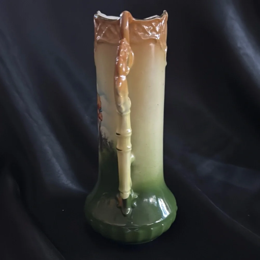 Vintage Ceramic Pitcher with Scenic Design Czech pottery - Picture 2 of 12